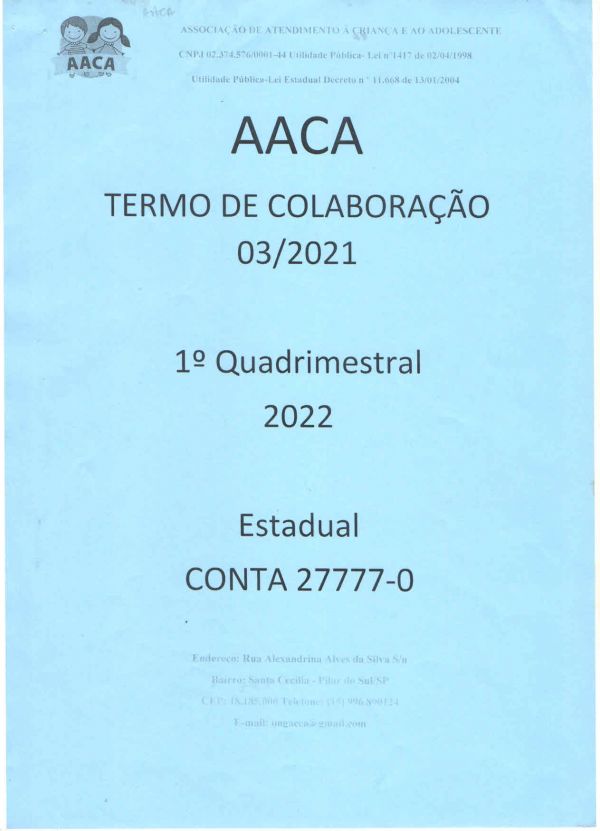 1º QUADRIMESTRAL ESTADUAL 2022